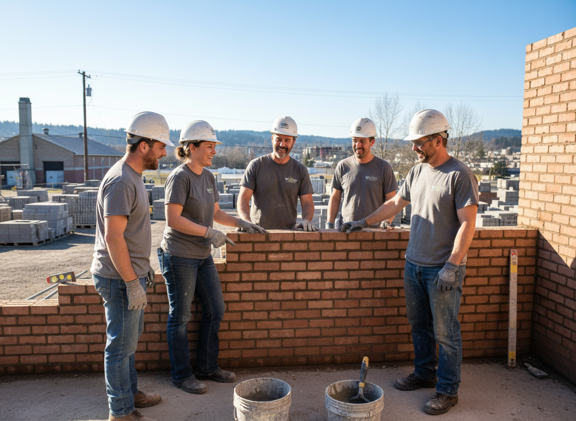 The QuarryEdge Builders team at work in Milwaukie