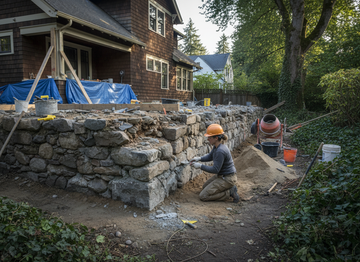 stone foundation repair in Milwaukie